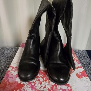 Women's Black Leather Boots
